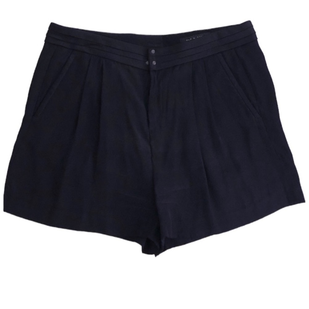 Rag & Bone 100% Silk Shorts Black Women’s Size 12